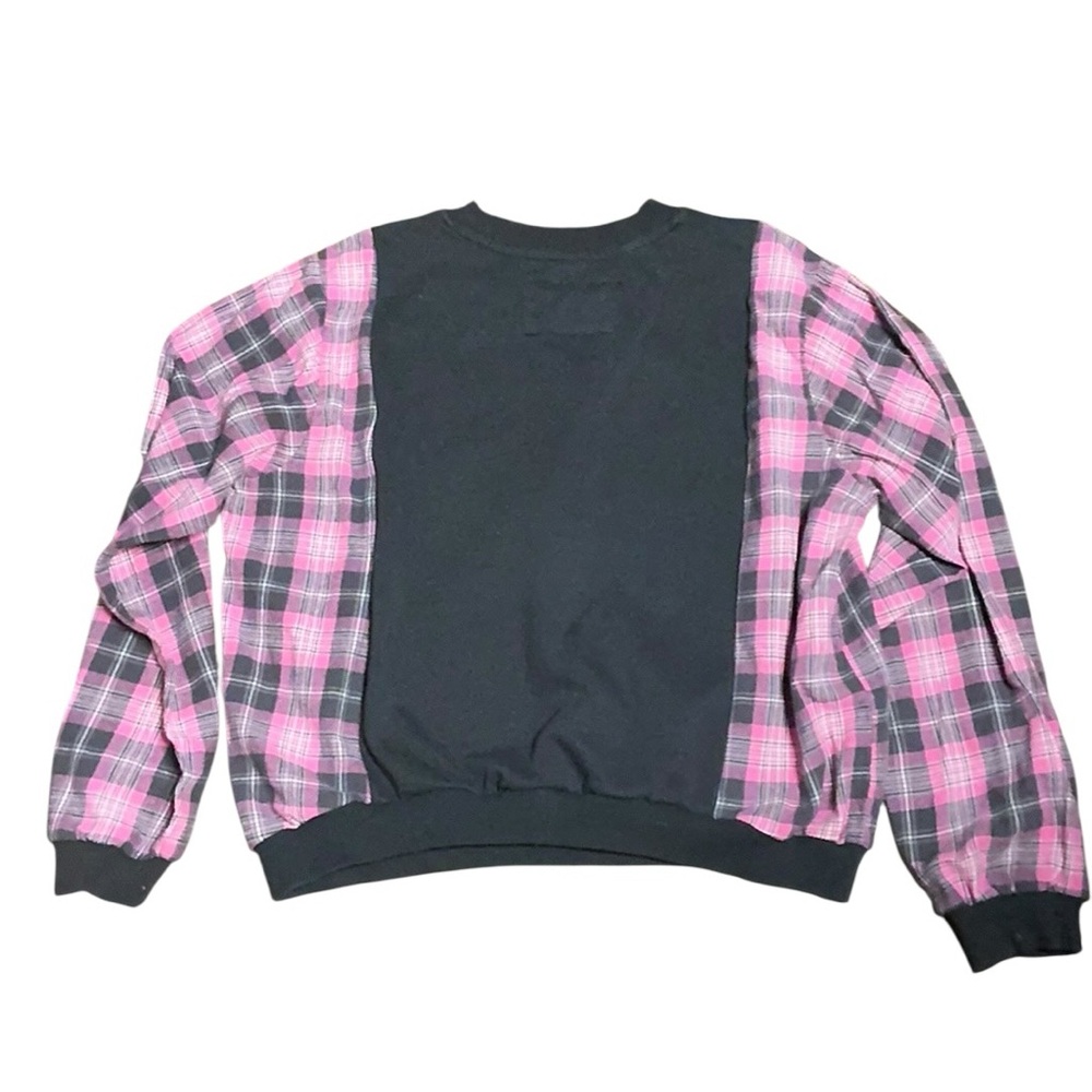 The Doors Band Sweatshirt Flannel Upcycled Top - Picture 2 of 7